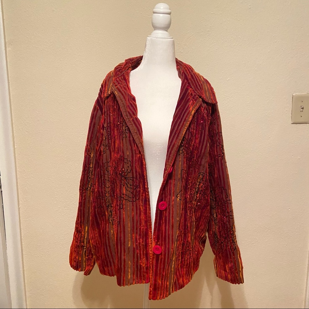 Unique Corduroy velvet patterned jacket
